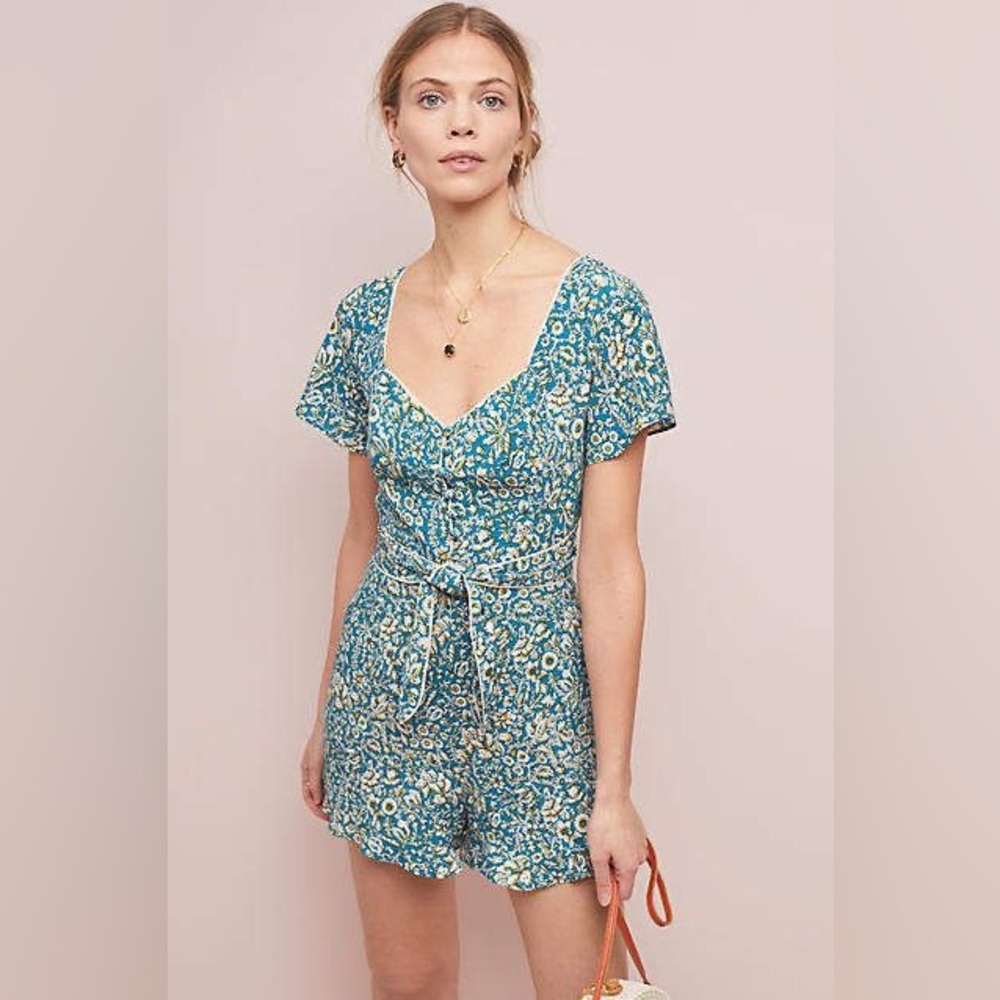 Never Worn! Maeve Point Breeze Romper (size 6)